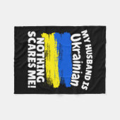 My Husband Is Ukrainian Funny Ukraine Flag Gift Fo Fleecedecke (Vorderseite (Horizontal))