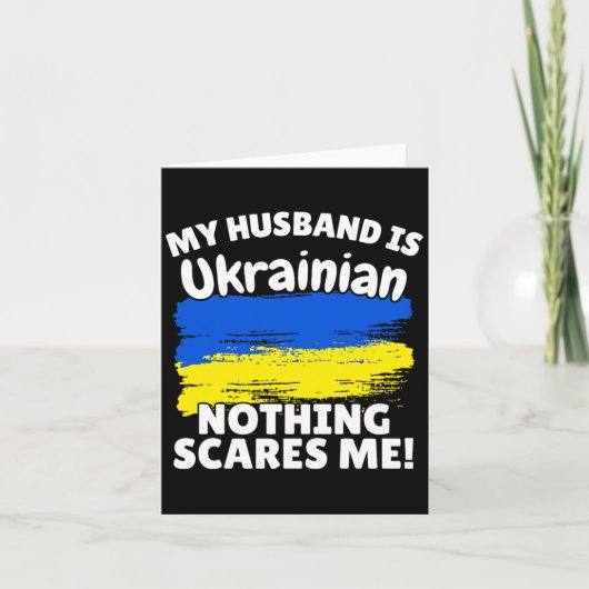 My Husband Is Ukrainian Funny Ukraine Flag Gift Fo Karte (Vorderseite)