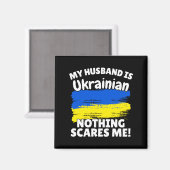 My Husband Is Ukrainian Funny Ukraine Flag Gift Fo Magnet (Vorderseite/Rückseite)