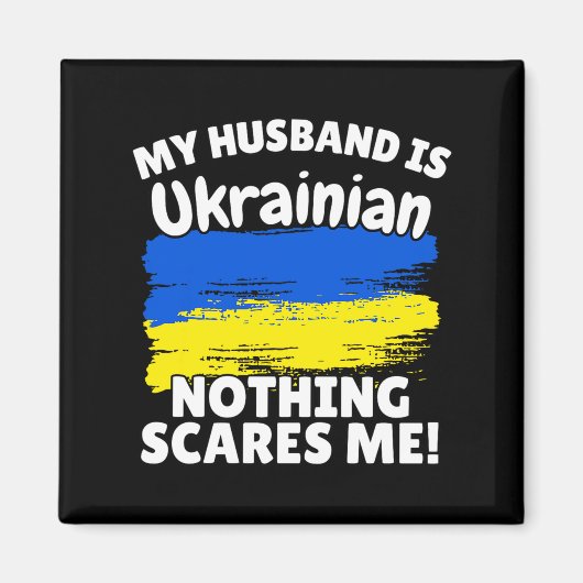 My Husband Is Ukrainian Funny Ukraine Flag Gift Fo Magnet (Vorne)