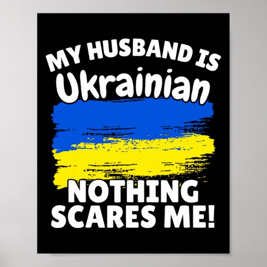 My Husband Is Ukrainian Funny Ukraine Flag Gift Fo Poster (Vorne)
