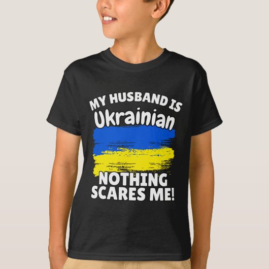My Husband Is Ukrainian Funny Ukraine Flag Gift Fo T-Shirt (Vorderseite)