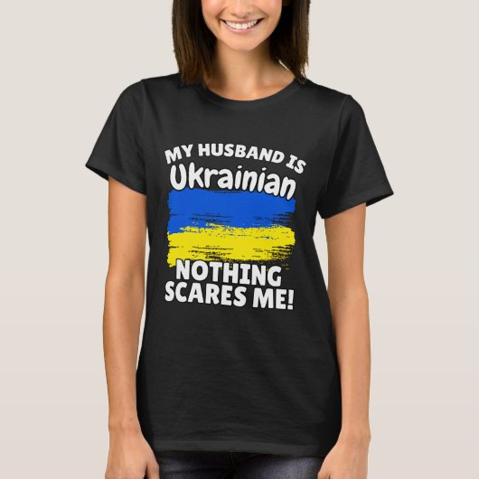 My Husband Is Ukrainian Funny Ukraine Flag Gift Fo T-Shirt (Vorderseite)