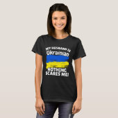 My Husband Is Ukrainian Funny Ukraine Flag Gift Fo T-Shirt (Vorne ganz)