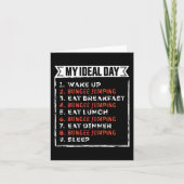 My Ideal Day Funny Bungee Jumping Birthday Gift Karte (Vorderseite)