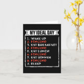 My Ideal Day Funny Fencing Birthday Gift Karte (Gelbe Blume)