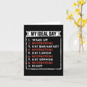 My Ideal Day Funny Woodworking Birthday Gift Karte (Gelbe Blume)
