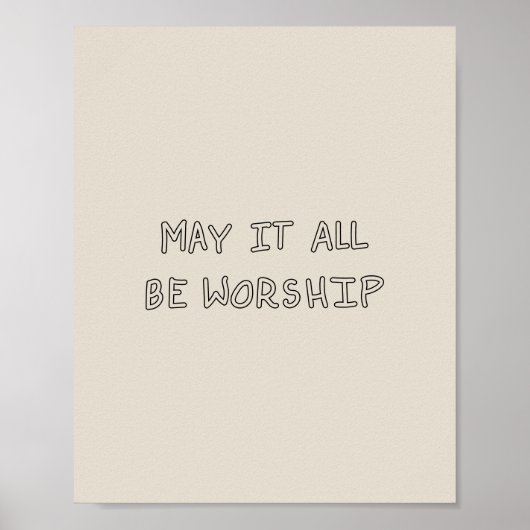 My it all be worship outline poster (Vorne)