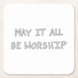 My it all be worship outline rechteckiger pappuntersetzer