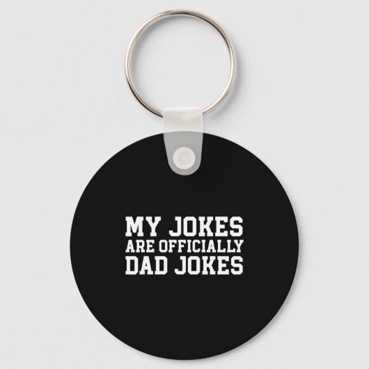 My Jokes Are Ly Dad Jokes Pregnancy Announcement  Schlüsselanhänger (Vorderseite)