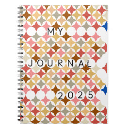 MY JOURNAL 2025 journal with simple graphic shapes Notizblock