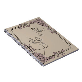 My Journal 2026 – Minimal Floral Line Art Aestheti Notizblock