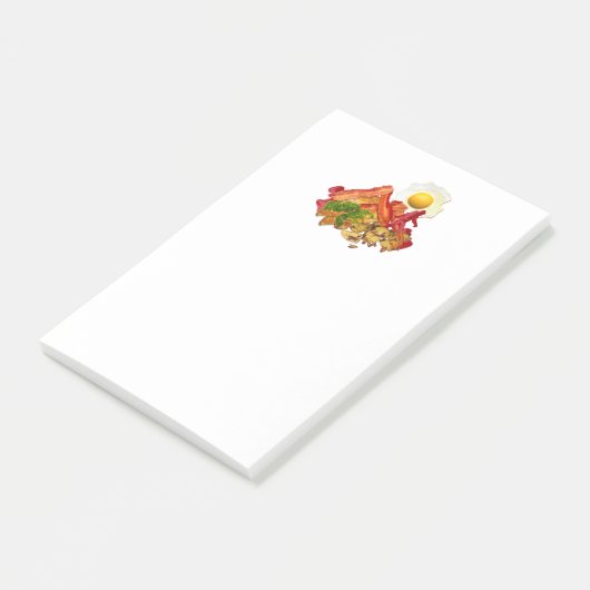 My Ketschup Gone Squatchin for Bacon Breakfast Post-it Klebezettel (angewinkelt)