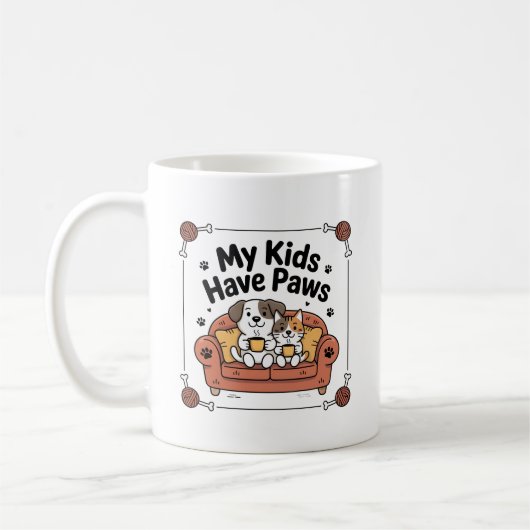 My Kids Have Paws Mug | Funny Pet Parent Gift Kaffeetasse (Links)