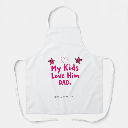 My Kids Love Him Apron – Awesome Dad Gift Schürze (Vorderseite)
