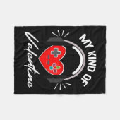 My Kind Valentine Gamer Valentines Day Gaming Boy Fleecedecke (Vorderseite (Horizontal))