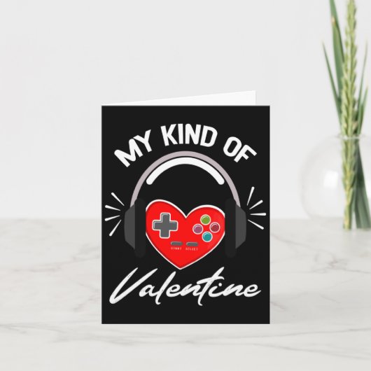 My Kind Valentine Gamer Valentines Day Gaming Boy  Karte (Vorderseite)