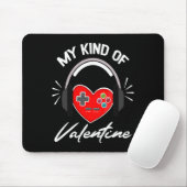 My Kind Valentine Gamer Valentines Day Gaming Boy Mousepad (Mit Mouse)