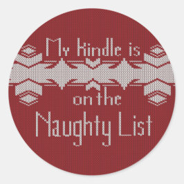 My Kindle Is on the Naughty List Sticker