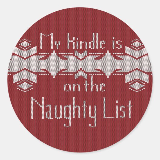 My Kindle Is on the Naughty List Sticker (Vorderseite)