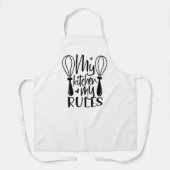 My Kitchen My Rules - Funny Quotes Schürze (Vorderseite)