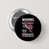 My Knight In Machinist Wife Girlfriend Funny Anniv Button (Vorne & Hinten)