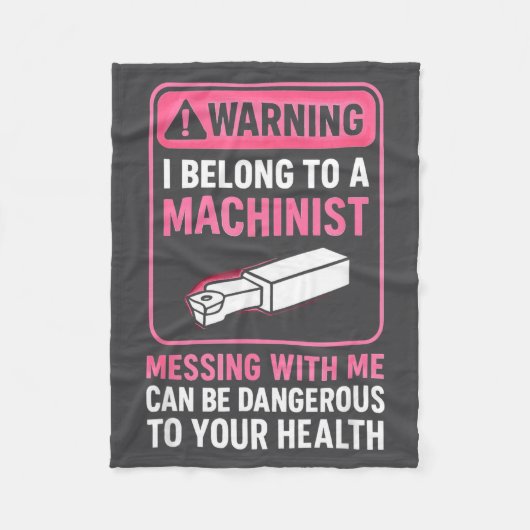 My Knight In Machinist Wife Girlfriend Funny Anniv Fleecedecke (Vorderseite)