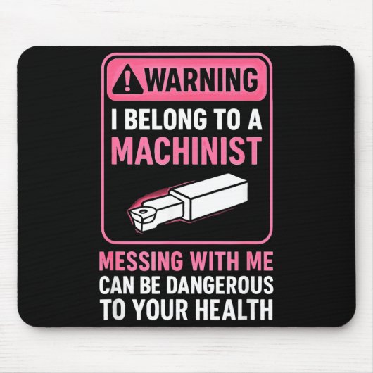 My Knight In Machinist Wife Girlfriend Funny Anniv Mousepad (Vorne)