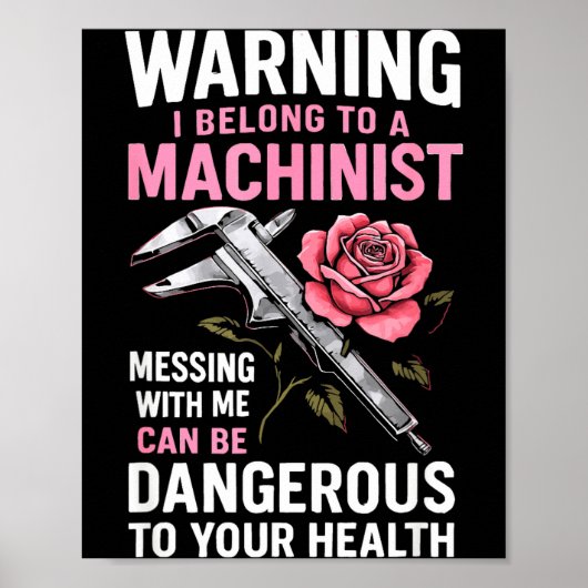 My Knight In Machinist Wife Girlfriend Funny Anniv Poster (Vorne)