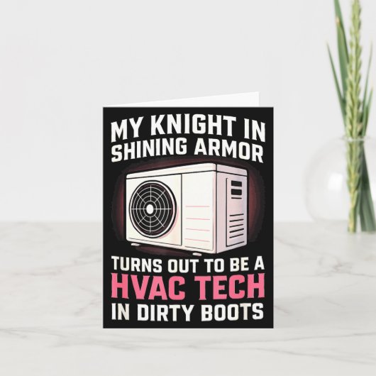 My Knight In Shining Funny Hvac Tech Wife Women Gi Karte (Vorderseite)