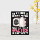 My Knight In Shining Funny Hvac Tech Wife Women Gi Karte (Gelbe Blume)