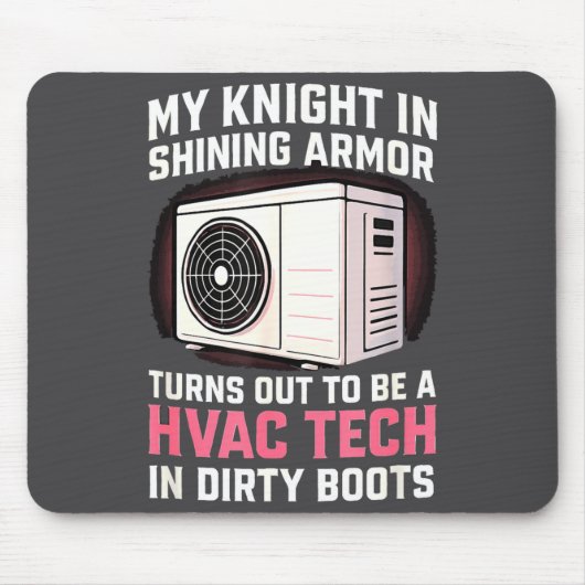 My Knight In Shining Funny Hvac Tech Wife Women Gi Mousepad (Vorne)
