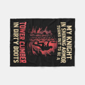 My Knight In Shining Funny Tower Climber Wife Wome Fleecedecke (Vorderseite (Horizontal))