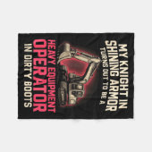 My Knight In Shining Heavy Equipment Operator Wife Fleecedecke (Vorderseite (Horizontal))