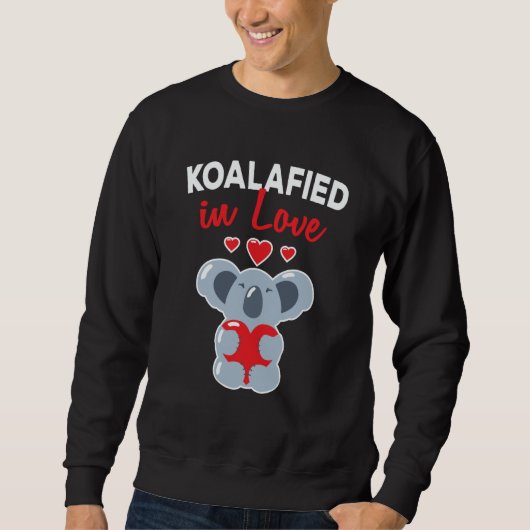 My Koala Bear Is My Valentine Cupid Heart Valentin Sweatshirt (Vorderseite)