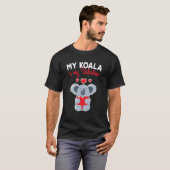 My Koala Bear Is My Valentine Cupid Heart Valentin T-Shirt (Vorne ganz)