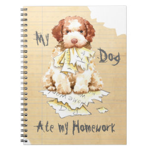 My Lagotto Ate My Hausaufgaben Notebook Notizblock