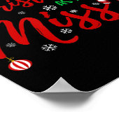 My Last Christmas As A Miss 2022 Funny Xmas Bride Poster (Ecke)