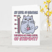 My Level Of Sarcasm Depends On Level Of Stupidity Karte (Gelbe Blume)