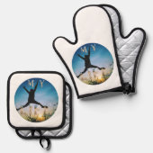 My Life – Inspirational Nature Design Apron Ofenhandschuh & Topflappen-Set (Vorderseite/Rückseite)