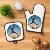 My Life – Inspirational Nature Design Apron Ofenhandschuh & Topflappen-Set (Oben Unten)