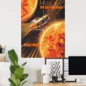 My Life on Mars Space Rider Poster - Retro SciFi (Heimbüro)