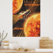 My Life on Mars Space Rider Poster - Retro SciFi (Küche)