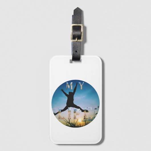 My Life Tote Bag – Inspirational Nature Design Gepäckanhänger (Vorderseite Vertikal)