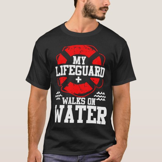 My Lifeguard Walks on Water Christian Jesus Funn f T-Shirt (Vorderseite)