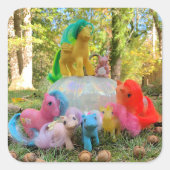 My Little Pony Autumn Gathering Quadratischer Aufkleber (Vorderseite)