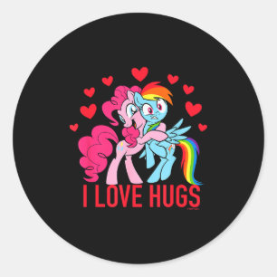 My Little Pony Valentinstag Pinkie Pie Regenbogen  Runder Aufkleber