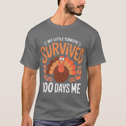 My Little Survived 00 Days of Me Funny Parenting Q T-Shirt (Vorderseite)