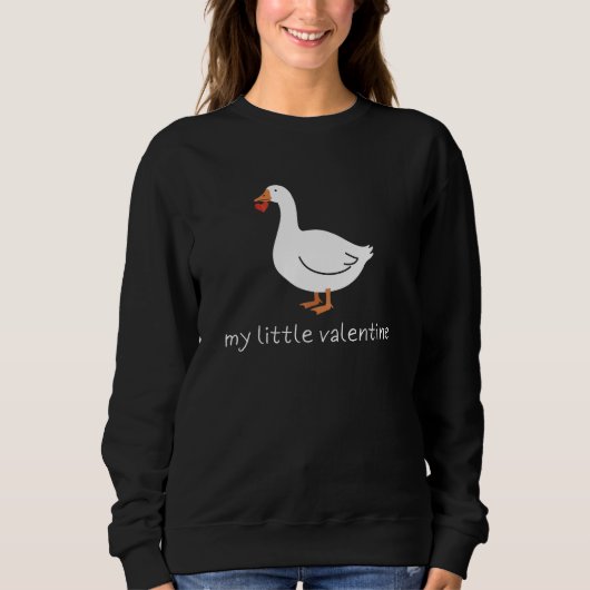 My Little Valentine Goose - Cute Romantic Doodle Sweatshirt (Vorderseite)