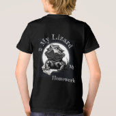 "My Lizard Ate My Homework" Funny Black Tri-Blend Shirt (Rückseite)